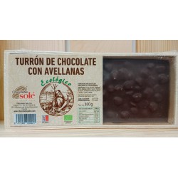 TURRÓN CHOCOLATE CON AVELLANAS 200 GRAMOS