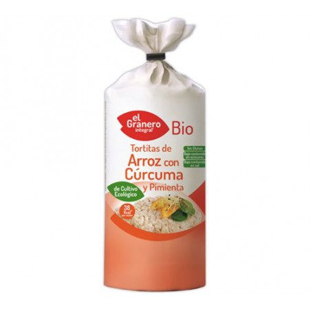 TORTITAS DE ARROZ CURCUMA PIMIENTA BIO EL GRANERO