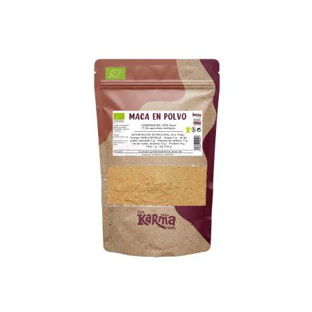 MACA CRUDA EN POLVO 200GR ECO S/G VEGAN KARMA