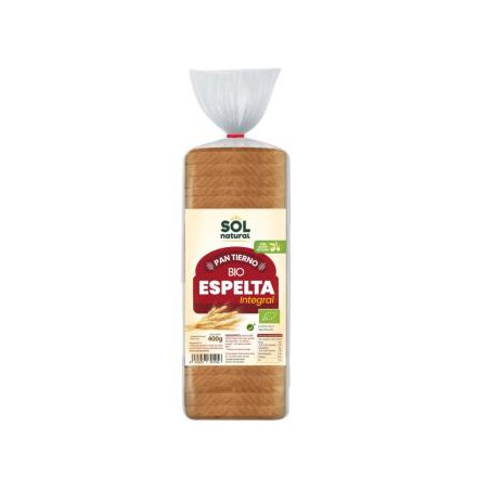 PAN DE MOLDE ESPELTA INTEGR 400 GR SOLNATURAL